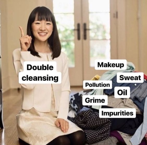 double cleansing meme